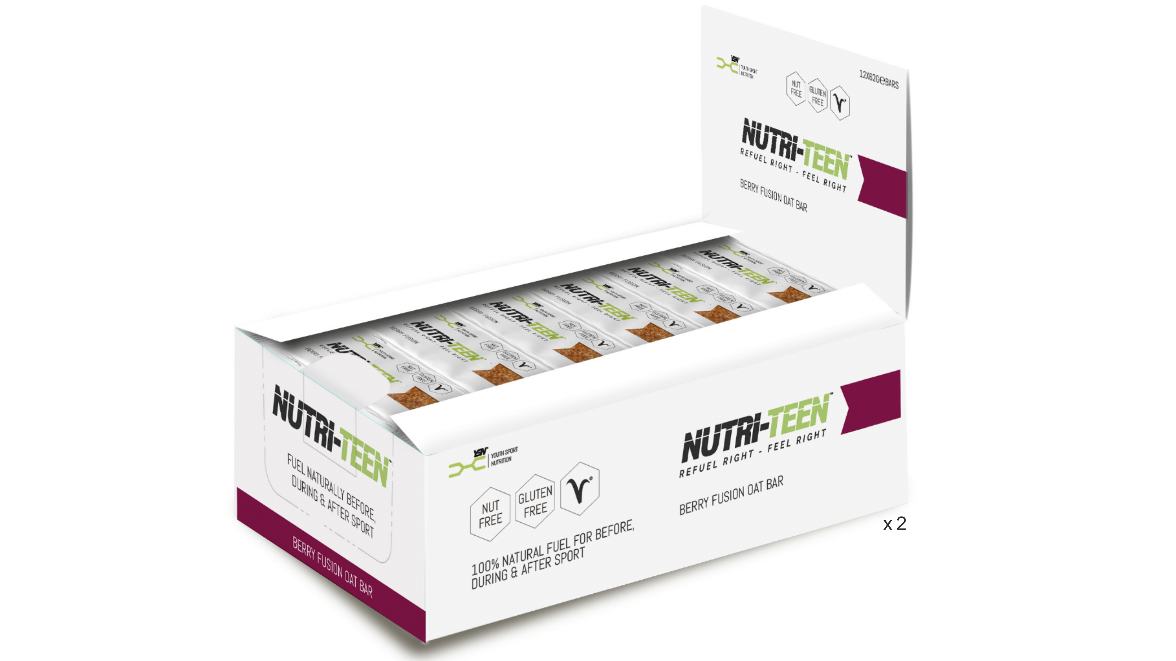 Healthy snack for teen athletes, breakfast bar. Nutri-Teen bar 24 pack