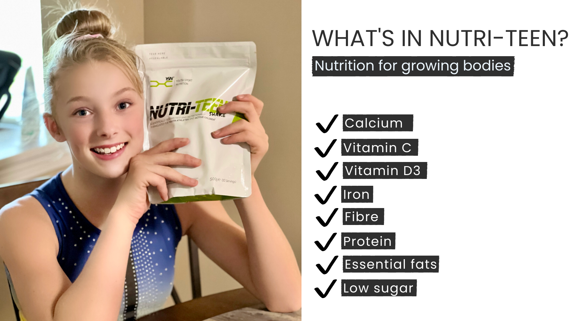 What is in NUTRI-TEEN Shakes for kids?