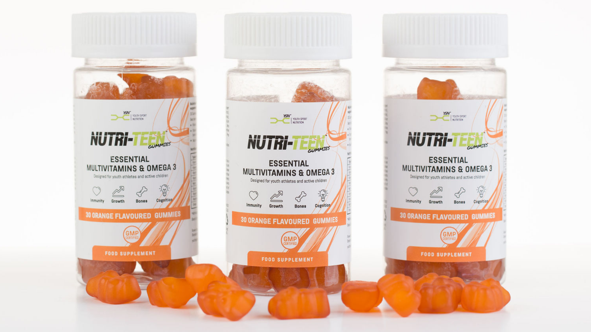 NUTRI-TEEN Multivitamin and Omega-3 Gummy Bears 3 Pack